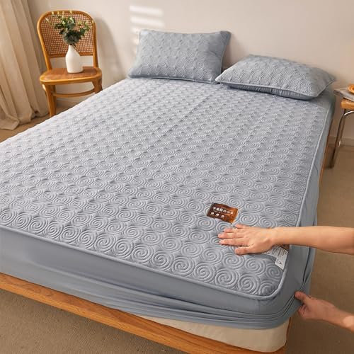 JIANINGHOME Bettlaken mit 90x190,Weiches Spannbetttuch, Extra Tief, FüR Einzel, Doppel, Kingsize Und Super-Kingsize-Betten, Waschbarer Matratzenschutz