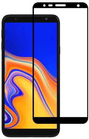 Displayschutzfolie passend für Smartphonica Displayschutzfolie Geeignet für Samsung Galaxy J4 Plus 2018 - Full Cover Tempered Glass with Round Edge - Gehärtetes Glas mit abgerundeten Ecken