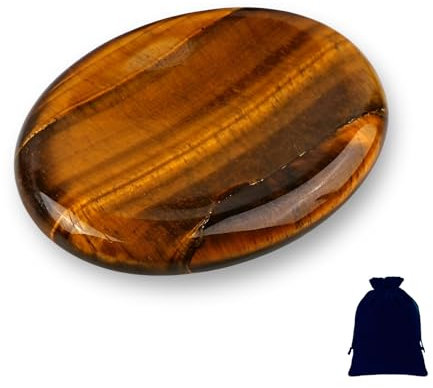 Jicyor Tigerauge Glückssteine Kristalle Steine Handschmeichler Stein Edelsteine für Kinder Heilsteine Edelsteine Chakra Steine für Angst Stressabbau Wahrsagerei Reiki Heilung Meditation