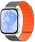 Hinnwer Armband Kompatibel mit Huawei Watch Fit 4 / Watch Fit 4 Pro/Watch Fit 3 für Damen/Herren, Starke Magnetische Loop Silikon Ersatzarmband für Huawei Watch Fit 4 GrauOrange