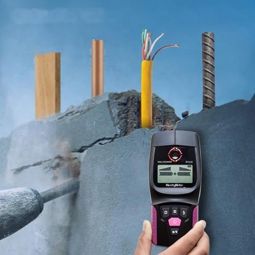 STMKB Wanddetektor, Wandscanner, Stromführender Draht Und Kabel PVC-Wasserrohr-Metallfinder, Geeignet Zum Aufspüren Von In Der Wand Versteckten Metall-, Holz- Und Wechselstromkabeln