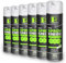 Spraytive Lot de 6 sprays de craie blanche de 500 ml – Peinture à la craie lumineuse lavable pour extérieur, marquage de sol, spray de marquage temporaire, spray de peinture pour asphalte, herbe,