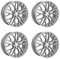 4x Carmani Felgen 20 Ludwig 7.5x17 ET30 5x112 white silver kompatibel mit Mercedes B-Klasse C-Coupé C-Klasse CL CLC-Klasse CLK E-Klasse