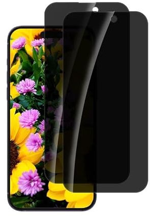 Rcokas [2 Stück für Schutzfolie Anti-spy iPhone 15 Pro Max Displayschutz Panzerglas Anti-spy iPhone 15 Pro Max Blickschutz, [HD][9H Härte][Anti-Kratzen][Frei von Kratzern]