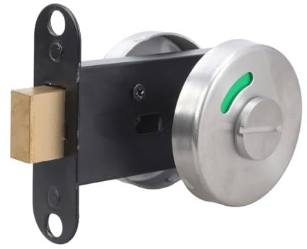Serratura per porta del bagno con chiavistello senza chiave, serratura per porta vacante con serratura resistente per bagni pubblici occupati