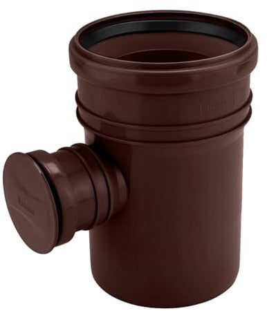 Regenwassersammler für Fallrohr DN100 ø 110 Regensammler Kunststoff Braun Regenrinnen Ablauf für die Regentonne Wassersammler Ausgang DN 50 mit Dichtungen