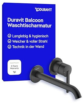 Duravit Balcoon - Grifo para lavabo (empotrado), color negro mate