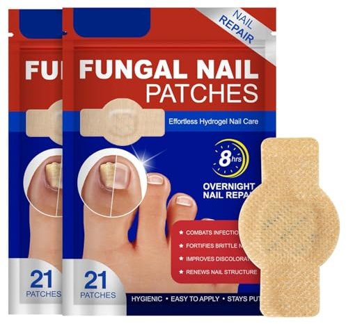 42 toppe per unghie fungo, toppe per il trattamento delle unghie dei funghi, tamponi multiuso per la riparazione delle unghie dei piedi e l'aspetto delle unghie scolorite