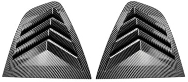 Auto Hinten Jalousie Fenster Seite Shutter Abdeckung Trim Aufkleber Tuning Air Vent Body Kit Kompatibel for Alfa Romeo Giulia 2016-2023 2024(Carbon Look)