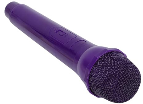 Microphone Toy 1:1 Scale Lightweight Portable Tool for Stage Performances Speech Singing Dancing Photography Props ABS (Dark Purple)
