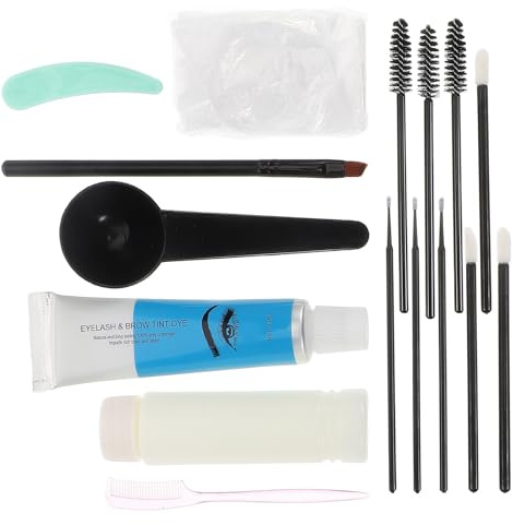 EPIGEIST Selbstgemacht Augenbrauen Färbeset Dunkelbraun mit Gel Seife 28 Stück Make Up für Langanhaltende Wischfeste Farbe und Natürlich Geformte Brauen