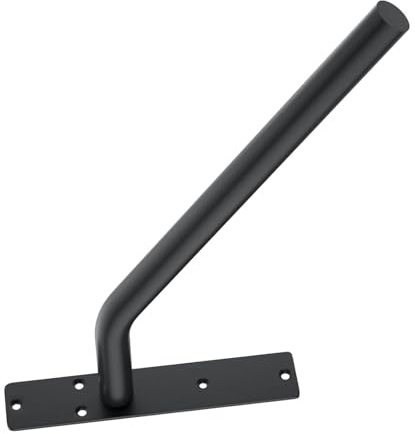 Lot de 2 rampes d'escalier pour 1 à 3 marches, main courante en acier inoxydable noir pour escaliers, barre d'appui de sécurité moletée murale pour entrée de garage extérieur, (Noire)