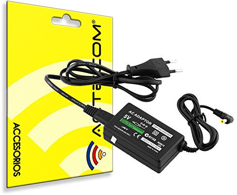 ACTECOM® Cargador AC Universal para Sony PSP 2000 Slim, 3000, 1000 Fat - Cable de Alimentación Duradero y Seguro, Carga Rápida y Eficiente