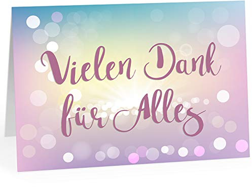 XXL Dankeskarte (A4) | Vielen Dank für Alles | mit Umschlag | edle und hochwertige Klappkarte | Als Dankeschön | Große Karte um Danke zu sagen | Maxi Danksagung | Karte | Überformat