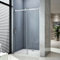 Porte de douche coulissante 150x195cm,installation en niche 8mm verre trempé, vitrification NANO, anticalcaire,
