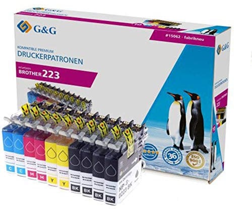 G&G Tinte kompatibel zu Brother LC-223 4X BK, je 2X C, M, Y