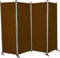 Angerer Freizeitmöbel GmbH Paravent - Raumteiler & Raumtrenner Sichtschutz - Outdoor Paravent für Windschutz & Schatten auf Balkon (4-teilig, Swingtex braun)