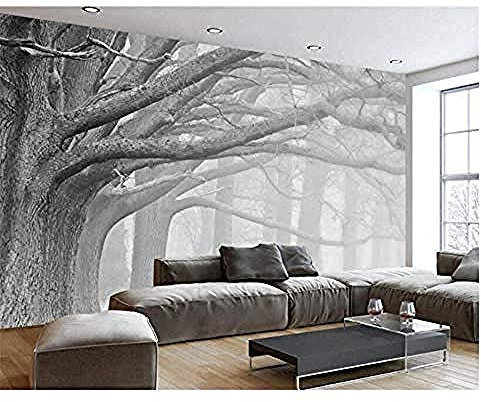 Papier Peint Papier Peint 3D Papier Peint Pour Papiers Peints Muraux Muraux Modernes Noir Et Blanc Arbre De La Forêt Art Tv Muraux Muraux 3D Personnalisation Stickers Muraux