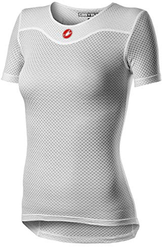 CASTELLI Women's PRO Issue 2 W Short Sleeve T-Shirt, Weiss SCHWARZ, M
