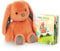 B. toys Kuscheltier Hase mit Bilderbuch – Superweich mit langen Ohren – Plüschtier orange, Baby und Kinder Spielzeug für Mädchen und Jungen ab 0 Monate