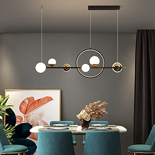 LED Pendelleuchte Moderne Esstisch Hängeleuchte Dimmbar Mit Fernbedienung Kronleuchter 66W Höhenverstellbarer Hängelampe Wohnzimmer Küche Esszimmer Studie Landhaus Pendellampe Dekor Deckenleuchte