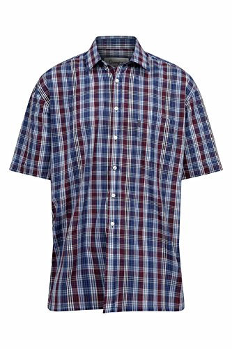 Champion Mens Whitby Country Casual Short Sleeve Shirt - Red Check - XXL (MSHIRT-308-3103-Red-2XL)
