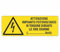 NEW CARTELLO SEGNALETICO UNI - attenzione impianto fotovoltaico in tensione - Adesivo Extra Resistente, Pannello in Forex, Pannello In Alluminio (ADESIVO 30X12 CM)