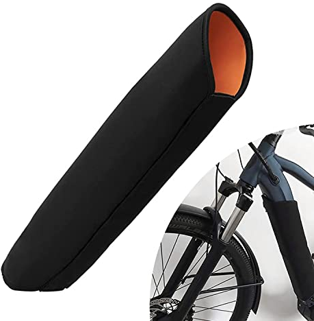 SANOU Protection De Batterie De Vélo Housse De Protection De La Batterie De Vélo Électrique en Néoprène pour Un Tour De Tube De 28 Cm à 32 Cm, Unisexe, Noir