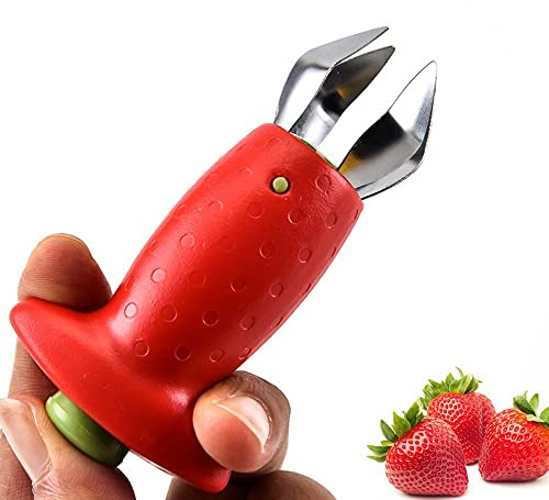 Strawberry Huller, Strawberry Huller stem and Leaf Remover Multi Function Fruit Corers Tool
