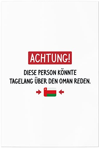 JUNIWORDS Poster, Achtung! Diese Person könnte tagelang über den Oman reden, 40 x 60 cm (1006208)
