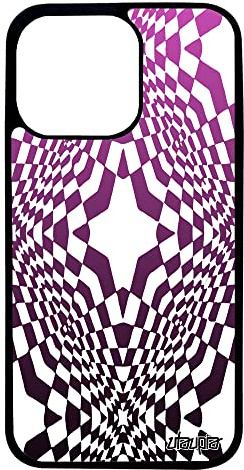 utaupia Coque Silicone pour iPhone 13 Pro Illusion d'optique Graphique geometrique 128 Go Rose Etui dégradé Etoile Magique Losange Design