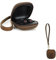 Hiram Leather Earphone Case Shockproof Genuine Leather Cover for Beats Fit Pro Wireless Headphone Protective Case with Charging Port and Wrist Strap (Coffee)