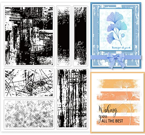 GLOBLELAND Farbe Hintergrund Klar Briefmarken Graffiti Hintergrund Silikon Transparent Briefmarken für Karten Die DIY Scrapbooking Fotoalbum Dekoration