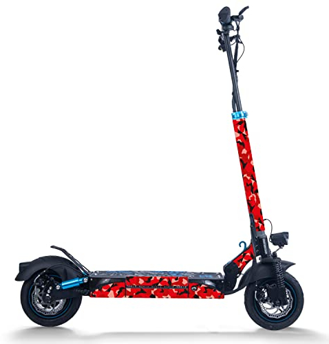 STYLISH SCOOTERS Unisex Jugend Rot, Camouflage Vinyl für Elektroroller, bunt, universal