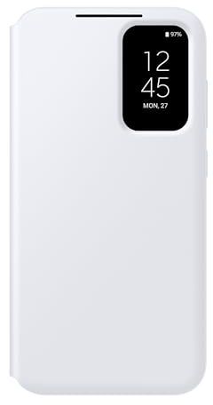 Samsung Smart View Wallet Cover custodia a portafoglio con finestra di visione notifiche per Galaxy S23 FE, White