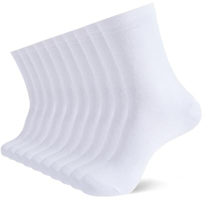 YOUCHAN 10 Paires de Chaussettes Pour Hommes Femme Classiques Confortable Respirantes Coton Chaussettes