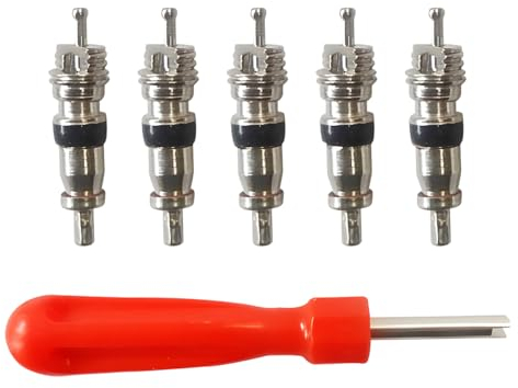 JNNJ 6 Stück Reifen-Ventilschaft-Einziehwerkzeug, Autoreifen Ventil Einzieher Hebel Ausdreher Reparatur Werkzeug Set, Reifen Ventileinsätze Für Auto Motorrad Fahrrad