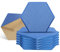 GUUSII HOME Schallabsorber Akustikpaneele Selbstklebend Schallschutz Wand 30 * 25.5 * 1cm Polyester Schallschutzplatten für Tonstudio Schalldämmung Hexagon Panel (Himmelblau, M)