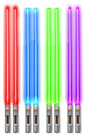4 Pares De Palillos Con Sable De Luz, Palillos LED, Duraderos, Ligeros, Portátiles, Sin BPA Y Aptos Para Alimentos, Para La Cocina Casera, Fiestas Al Aire Libre