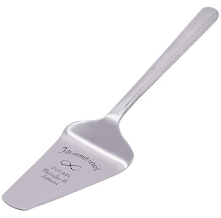 LAUBLUST Tortenheber zur Hochzeit - Kuchenheber Personalisiert mit Gravur - Hochzeitsgeschenk | Motiv Unendlichkeit