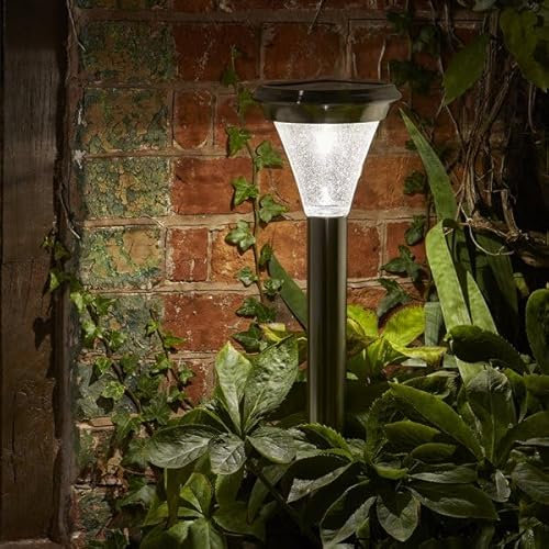 Garden Mile Large 82.5cm Solar Lights Outdoor Garden Stake Lights 100l Teardrop Effect Solar Powered Waterproof Large for Outdoor Decor, Patio, Driveway, Garden Lighting