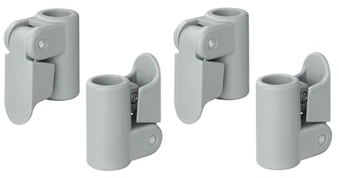 blntackle76 Set: 4 Stück Quick- Verbinder Rohrklemme für Zeltstange mit Schnellspanner 19-22mm, 22-25mm oder 25-28mm, Klemmsystem-Nachrüstsatz, Zelt Camping (19-22mm)