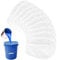Paint Strainer Bag, 5 Gallon Paint Filter Strainer with Elastic Drawstring, Nylon Mesh Filter White Fine Mesh Bag for Paint Gardening, 10 Pack