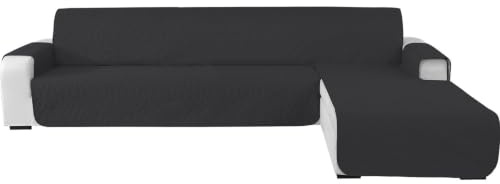 Ystyle Universell Sofabezug L Form 4 Sitzer (285CM, Schwarz) | Wenderbarer Couch Überzug Ecksofa L Form, Rutschfest Sofa Überzug L Form, Kratzfest Sofa Cover L Shape, Modern Sofaüberwurf