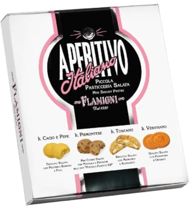 Biscotti Flamigni Pasticceria Salata Aperitivo Italiano Rosa Box da 520 g
