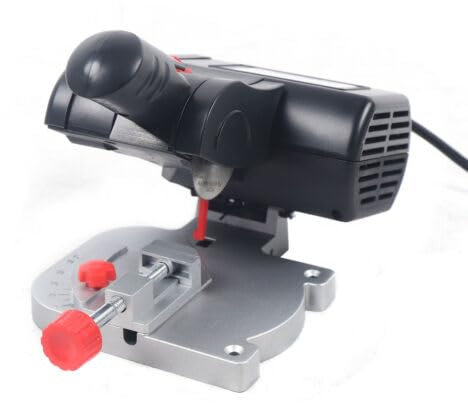Mini sega da 4500 giri/min – 45° troncatrice regolabile con fodera regolabile troncatrice in acciaio, lama circolare in metallo, vetro, ferro, alluminio, 185 x 135 x 150 mm