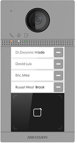 Hikvision. Türstation Villa für Video-Gegensprechanlage mit 4 Druckknöpfen. 2MP HD-Farbkamera.