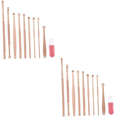 FRCOLOR 2 Sätze Ohrenschmalz-entferner Ohrring-sets Ohrstöpsel Für Zu Hause Ohrenschmalz-entfernungsset Tragbare Ohrenschmalzpflücker Reinigungsset Ohrstöpsel Ohrenreiniger Rosa Plastik