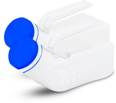 ViraCare Lot de 2 bouteilles urinoir pour homme - Anti-déversement et portable - 1 000 ml - Bouchon sécurisé et échelle de mesure