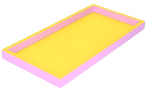 Giftcompany Neo Tablett rechteckig gelb/rosa 30cm